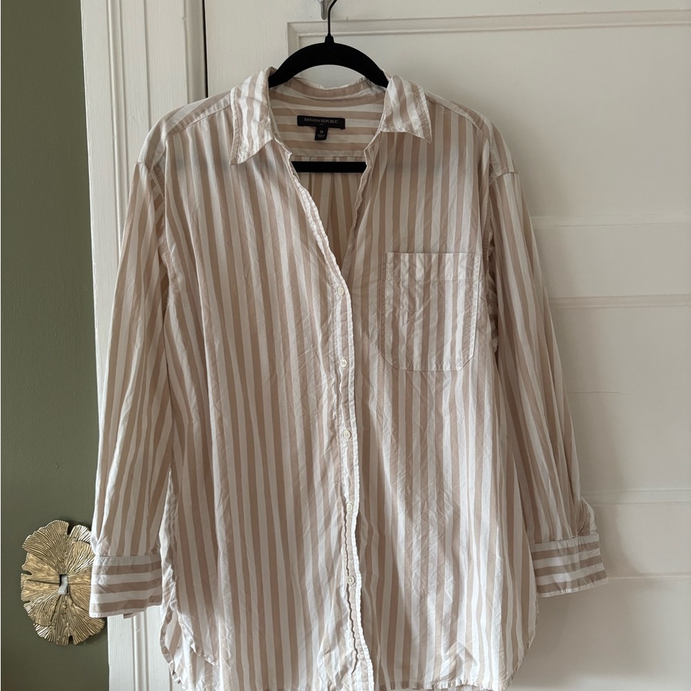 Banana Republic Striped Button Down Shirt